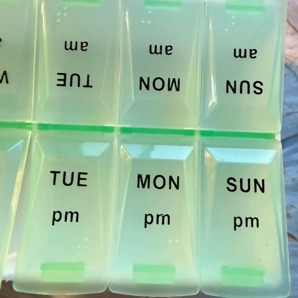 7 Day Pill Organizer Box AM PM Daily Weekly Medication Holder Case